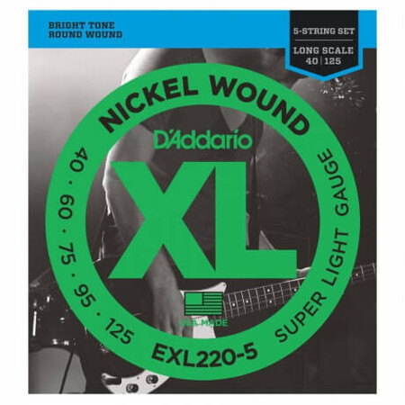 D'Addario EXL220-5 Long Scale 5 Telli Bas Gitar Teli (040-125) - Thumbnail