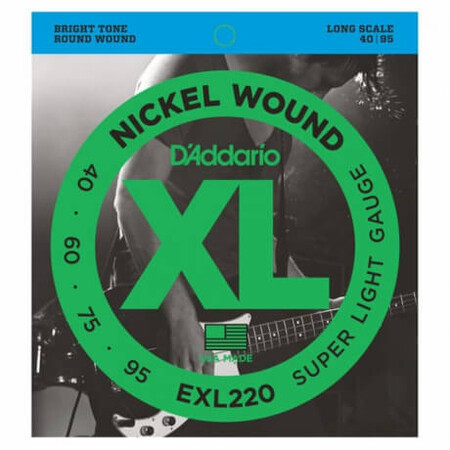 DAddario - D'Addario EXL220 Nickel Wound Long Scale Bas Gitar Teli (040-095)
