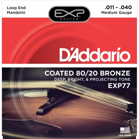 D'Addario - D'addario EXP77 Bronze Mandolin Teli
