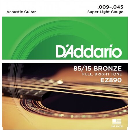 DAddario - D'Addario EZ890 Süper Light 09-45 Akustik Gitar Tel Takımı