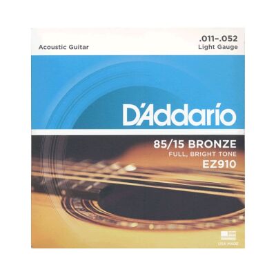 D'Addario EZ910 85/15 Bronze Akustik Gitar Teli (011-052) - DAddario