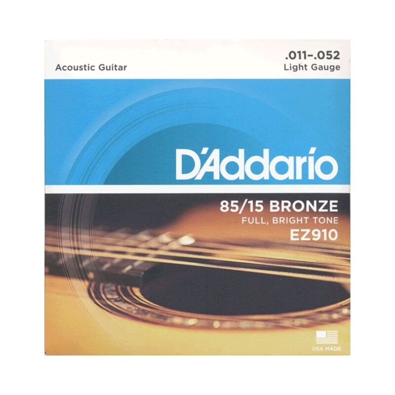 D'Addario EZ910 85/15 Bronze Akustik Gitar Teli (011-052) - 1