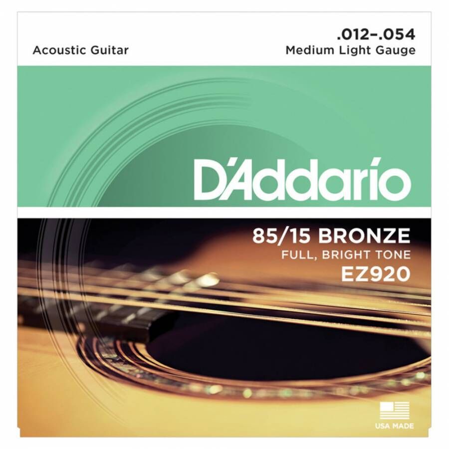 D'Addario EZ920 85/15 Akustik Gitar 12-54 Tel Takımı - 1