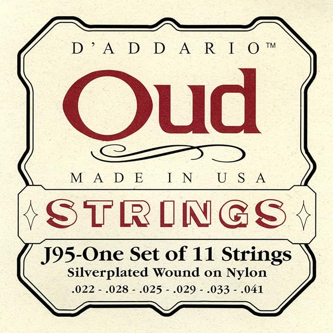 D'Addario J95S-Silverplated Wound Kumlu Ud Teli - 1