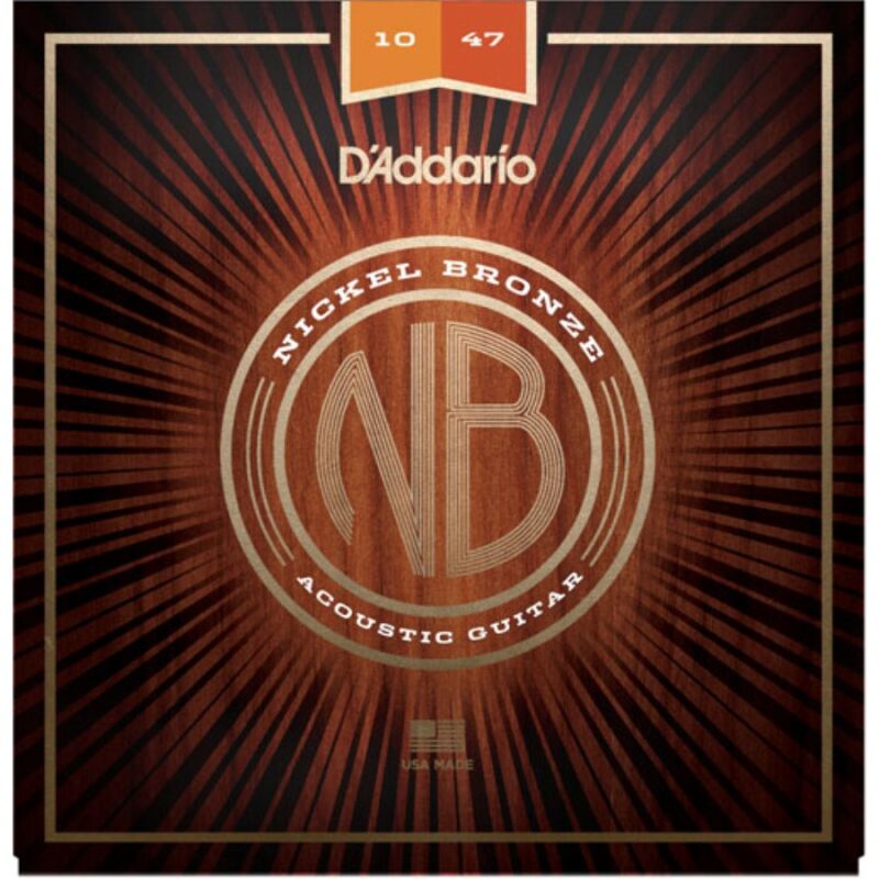 D'Addario NB1047 Nickel Bronze Extra Light, 10-47 Akustik Gitar Takım Tel - 1