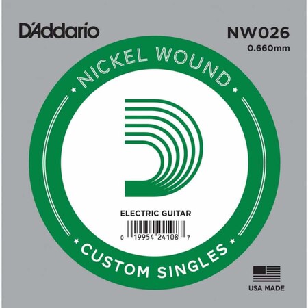 DAddario - D'Addario NW026 Nickel Wound Elektro Gitar Tek Tel