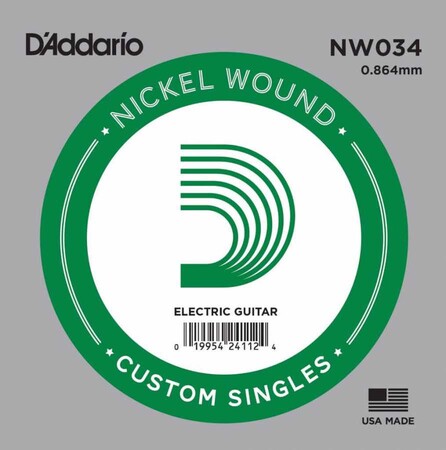 D'Addario NW034 Nickel Wound Elektro Gitar Tek Tel