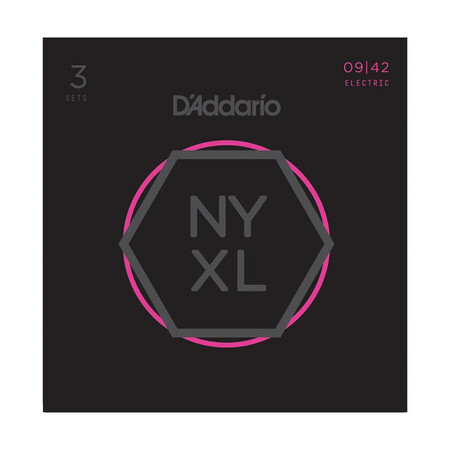 D'Addario NYXL0942-3P (3'lü Set) Super Light Nickel Wound Elektro Gitar Teli