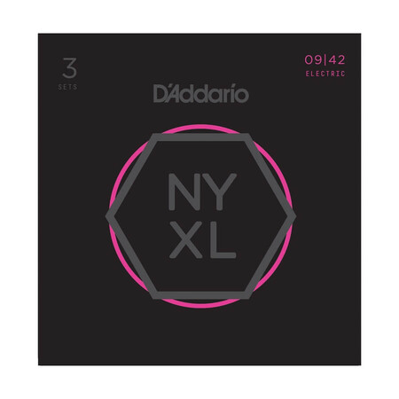 DAddario - D'Addario NYXL0942-3P (3'lü Set) Super Light Nickel Wound Elektro Gitar Teli