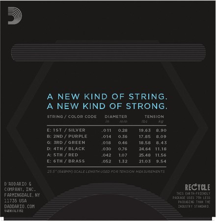 D'Addario NYXL1152 Nickel Wound Elektro Gitar Tel Takımı - 2