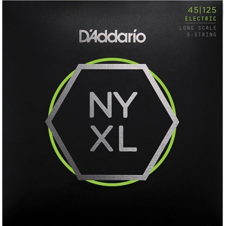 D'Addario NYXL45125 Light Top/Medium Bottom 45-125 5 Telli Bas Gitar Tel Takımı - DAddario
