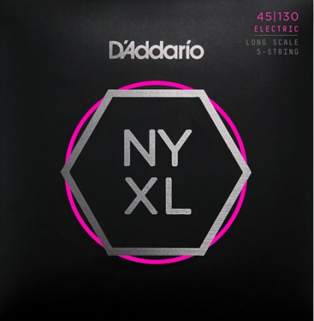 D'Addario NYXL45130 Long Scale Regular Light 45-130 5 Telli Bas Gitar Teli - Thumbnail