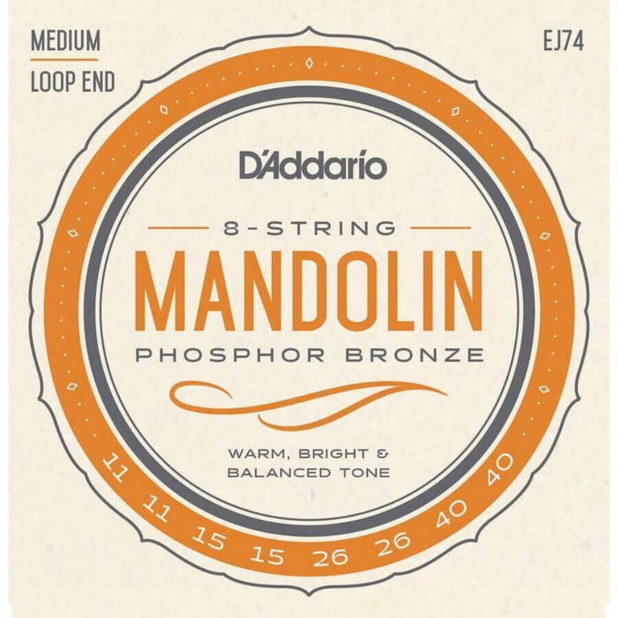 D'Addario Phosphor Bronze EJ74 Mandolin Teli - 1
