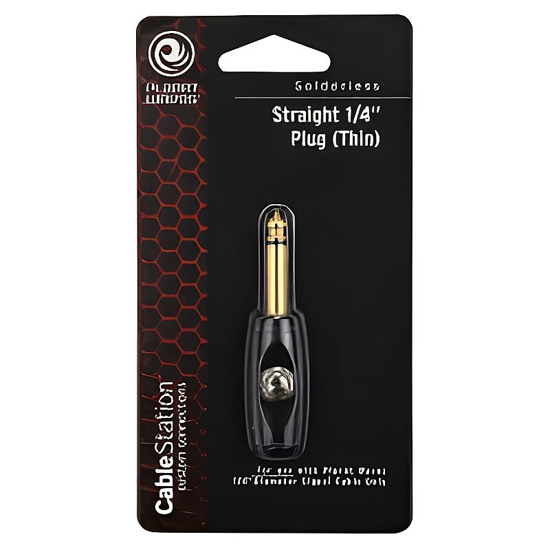 DAddario Planet Waves Cable Station Lehimsiz Düz Mono Jak 6.35mm (1/4”) İnce Tip - 1