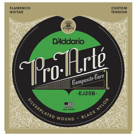 DAddario - D'Addario Pro-Arte EJ25B Flamenko Black Nylon Klasik Gitar Teli