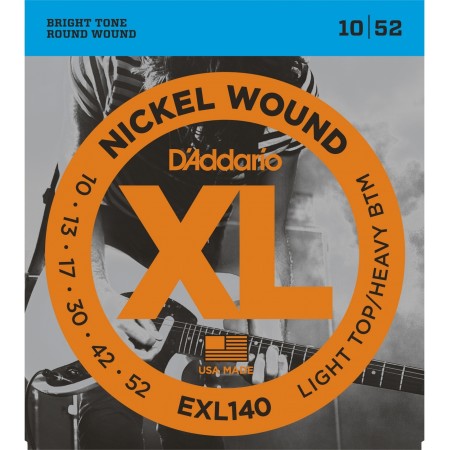 D'Addario XL140 Light Top / Heavy Bottom Elektro Gitar Tel Takımı (10-52) - Thumbnail