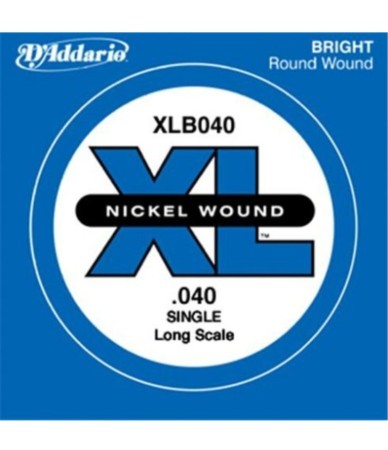 DAddario - D’Addario XLB040 Nickel Wound Long Scale Tek Bas Gitar Teli (040)