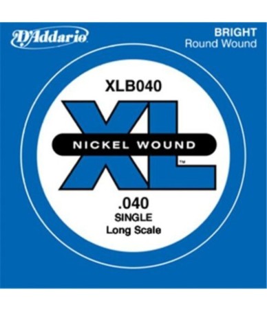 D’Addario XLB040 Nickel Wound Long Scale Tek Bas Gitar Teli (040)