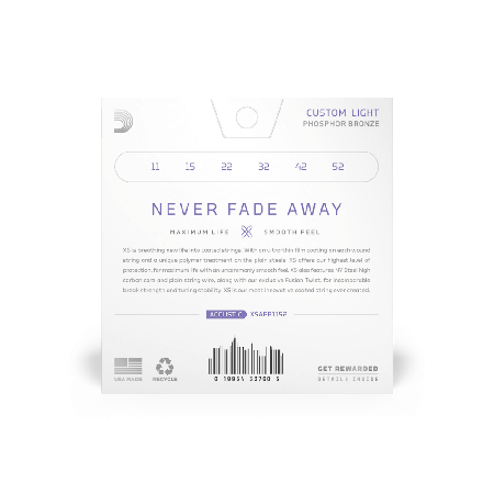 DAddario XSAPB1152 Custom Light Bronze Phosphor XS Akustik Gitar Tel Takımı - 2