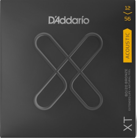 DAddario - D'Addario XTABR 12-56 XT Bronze Light Top/Medium Akustik Gitar Tel Takımı