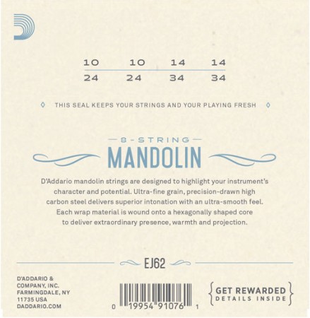 MANDOLIN TEL SETİ, 80/20 BRONZE, LOOP END, LIGHT G - 2