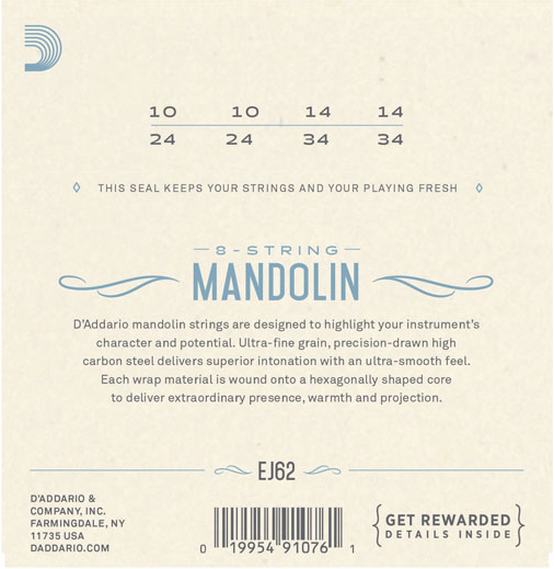 MANDOLIN TEL SETİ, 80/20 BRONZE, LOOP END, LIGHT G - 2