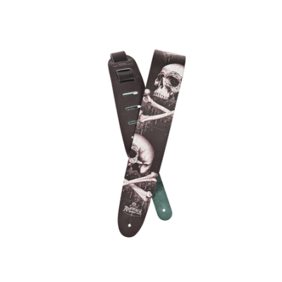 PlanetWaves Achemy Leather Blackbloods Skull Gitar Askı/Strap - 2