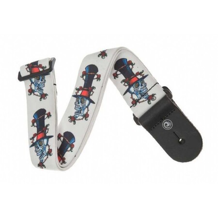 DAddario - PlanetWaves Al McWhite Surf Collection Stoked Skull Gitar Askı/Strap