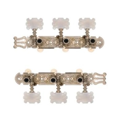 Der Jung DJ211N (3 Sağ-3 Sol) Taç Kafalı Klasik Gitar Burgu Takımı - 4