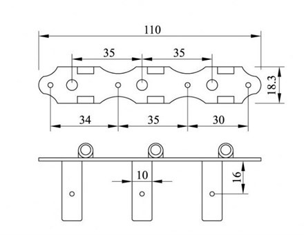 DerJung DJ405AB-A2B Klasik Gitar Burgu Takımı(3+3) - Thumbnail