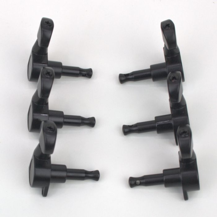DerJung DJ333B-D7B 3+3 Siyah Akustik Gitar Burgu Takımı - 2