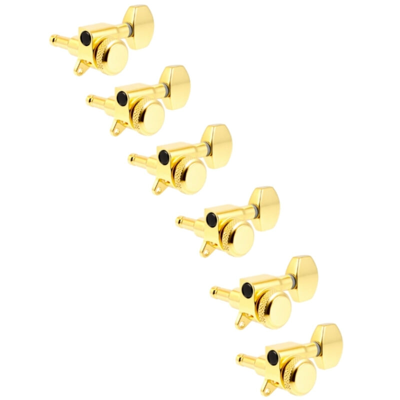 Derjung 6 Sıra Sağ Dizilim Kilitli Elektro Gitar Burgu Takımı (6-in-line) – Gold - 1