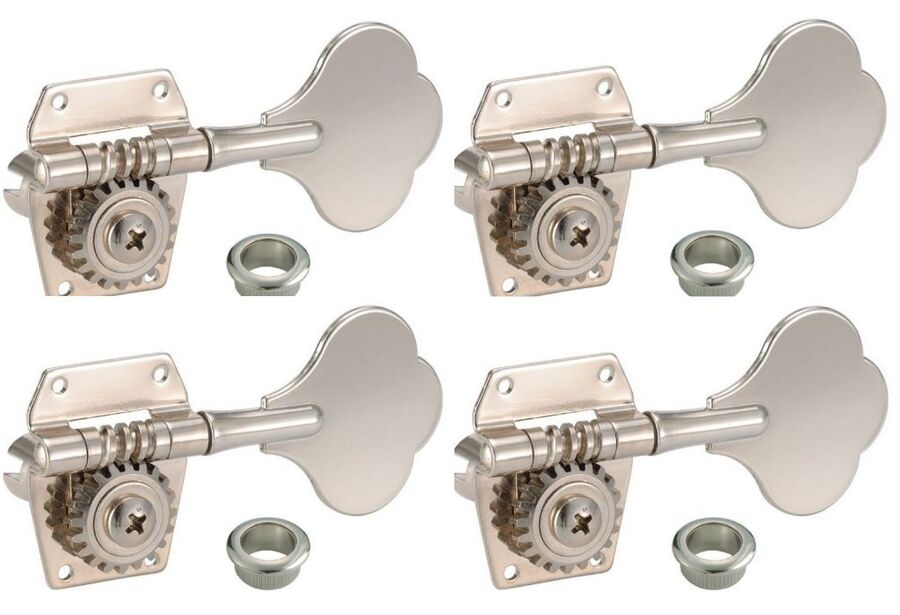 DerJung DJ230N 2 Sağ- 2 Sol (2+2) Jazz Stil Mat Nikel Bas Gitar Burgu Takımı - 1