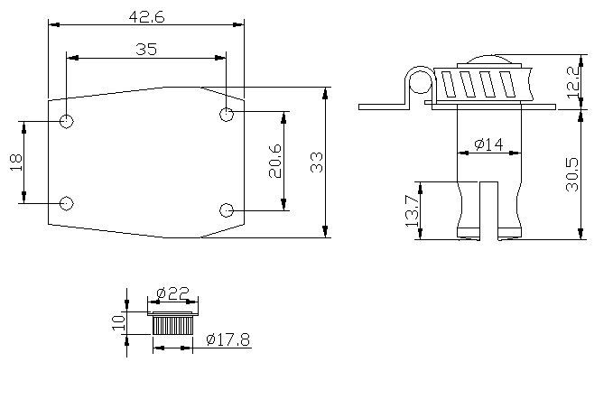 Derjung DJ230N-Sol Taraf Tek Fil Kulak Bas Burgusu - 2