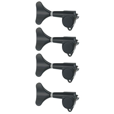 Derjung DJ242B-L4 4 Telli Bas Gitar Tek Sıra Sol Dizilim Burgu Takımı (Black) - Der Jung