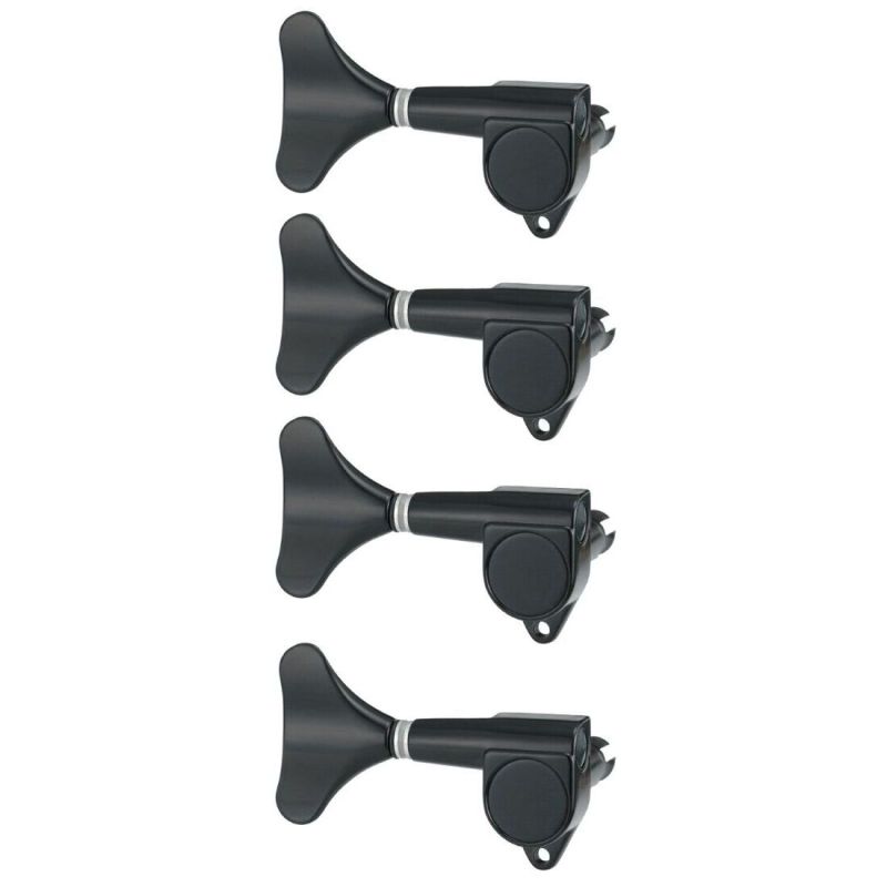 Derjung DJ242B-L4 4 Telli Bas Gitar Tek Sıra Sol Dizilim Burgu Takımı (Black) - 1