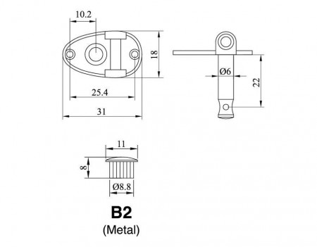 DerJung DJ526G-D9-1 Gold Otantik Akustik Gitar Burgu Tek - Thumbnail