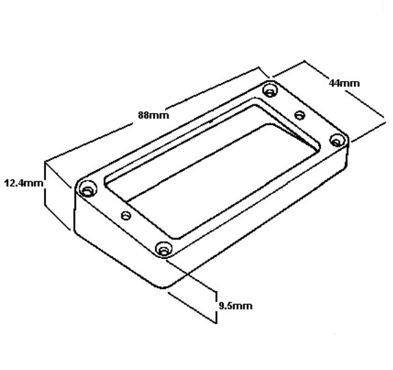 Dimarzio DM1301BK Köprü (Bridge) Siyah Manyetik Çerçevesi - 2