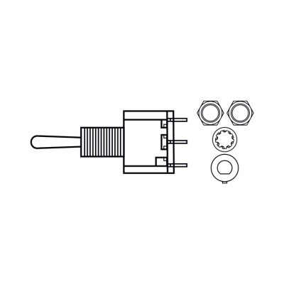 DiMarzio EP1107 DPDT Mini Toggle Switch - Thumbnail