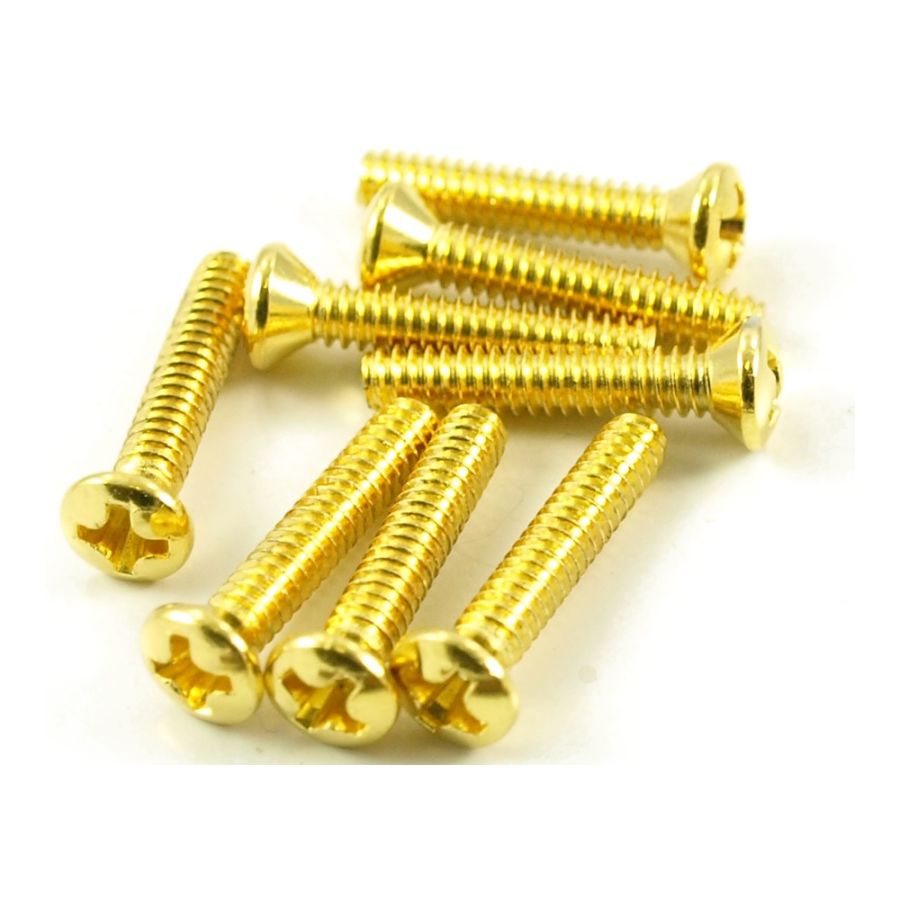 DiMarzio FH1301G Pickup Height Screws Vintage (6) Gold Manyetik Vida Seti - 1