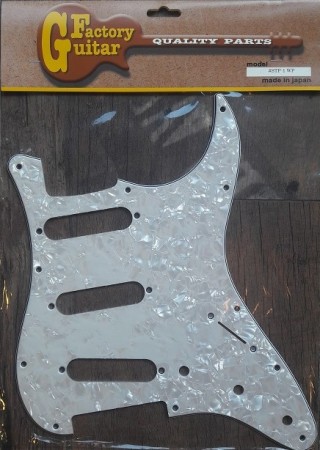 DoMo - Domo STP-1WP Beyaz Sedefli SSS Strat Pickguard