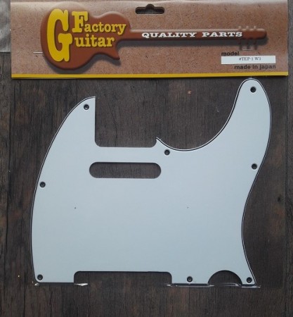 Domo TEP-1W3 8 Delikli Beyaz Telecaster Pickguard