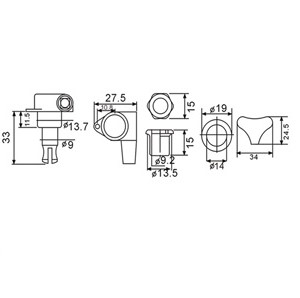 Dr. Parts BMH7105/BK/R4 4 Telli Bas Gitar Tek Sıra Sağ Dizilim Burgu Takımı (Black) - Thumbnail