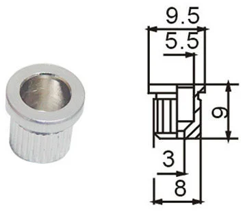 Dr Parts SM1CR Elektro Gitar Tel Yüzüğü- Ferrule (Tek) - Thumbnail