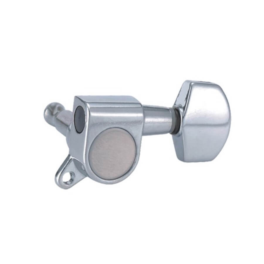 Dr.Parts EMH7002 Tek Sıra Sağ Dizilim Elektro Gitar Burgu Takımı Chrome - 1