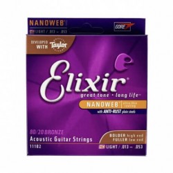 Elixir 11182 80/20 Bronze 11182 HD Light Akustik Gitar Teli (013 - 053)