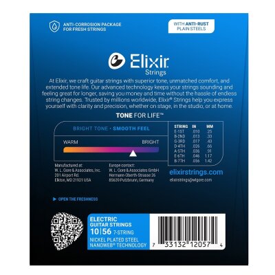 Elixir 010-056 7 Telli Elektro Gitar (12057) - 3