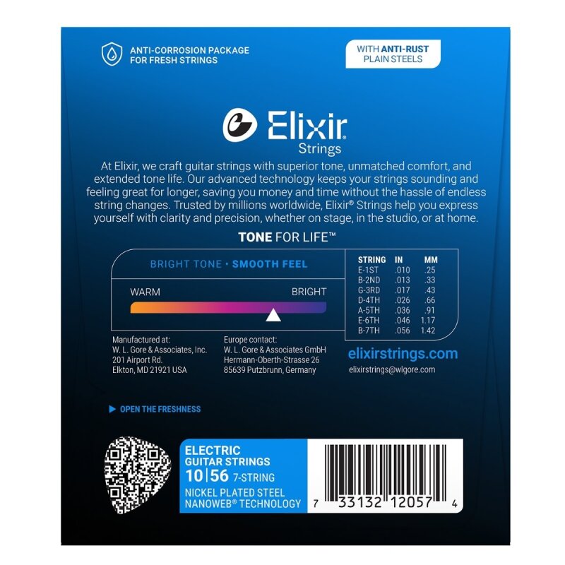 Elixir 010-056 7 Telli Elektro Gitar (12057) - 3