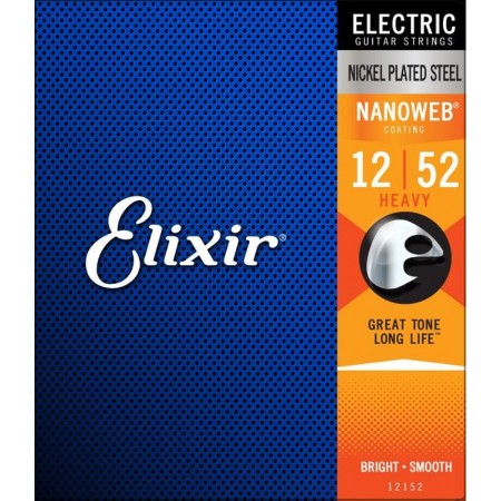 Elixir - Elixir 12152 Nanoweb Heavy 12-52 Elektro Gitar Teli