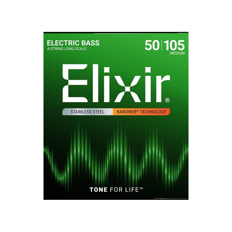 Elixir 14702 Stainless Steel Bas Gitar Teli (50 - 105) Yeni Paket - 1